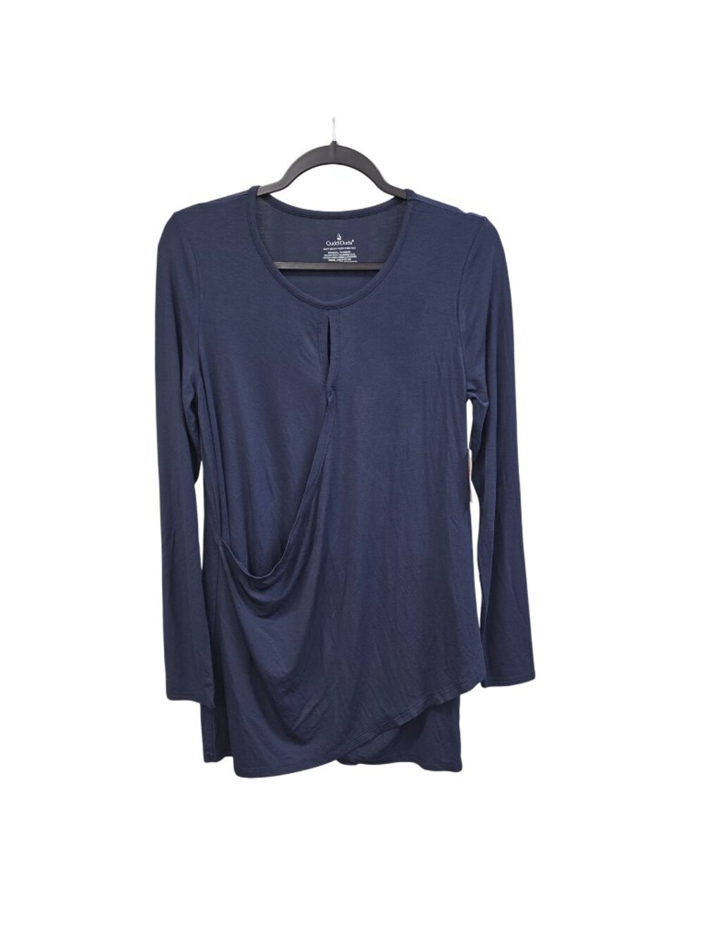 Cuddl Duds Womens S Sapphire Long Sleeve Drape Tunic Top Modal Blend New 4415